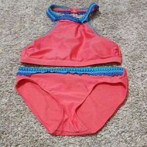 Kids Swim Set in Coral and Blue